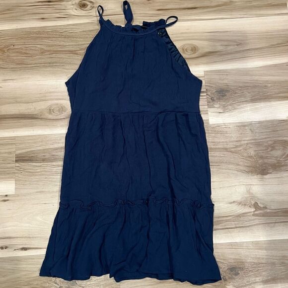 NEW Francesca’s Trixxi Blue Halter Dress Women’s XL - Picture 1 of 4